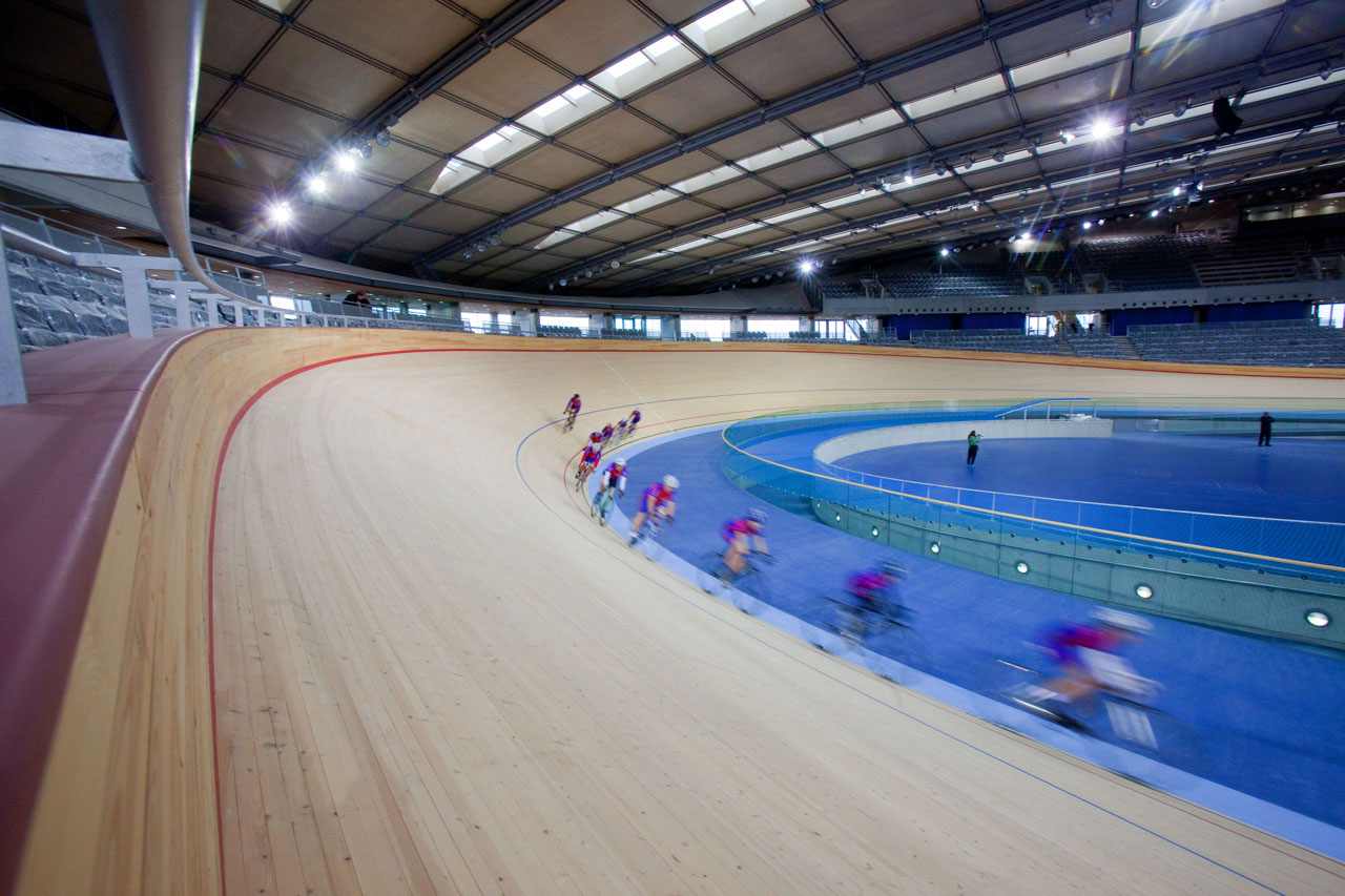 The track of London's Olymipic Velodrome by Hopkins Architects